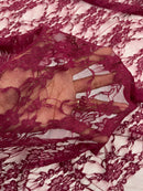 FLORAL NYLON STRETCH LACE (by the yard) - New Creations Fabric & Foam Inc