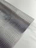 FLORIDA VEGGAN FAUX CROCODILE 3D TWO TONE VINYL FABRIC (by the yard) - New Creations Fabric & Foam Inc