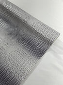 FLORIDA VEGGAN FAUX CROCODILE 3D TWO TONE VINYL FABRIC (by the yard) - New Creations Fabric & Foam Inc