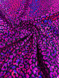 Foil leopard print on a stretch spandex fabric | New Creation Fabric & Foam - New Creations Fabric & Foam Inc