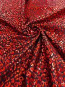 Foil leopard print on a stretch spandex fabric | New Creation Fabric & Foam - New Creations Fabric & Foam Inc