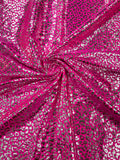 Foil leopard print on a stretch spandex fabric | New Creation Fabric & Foam - New Creations Fabric & Foam Inc