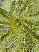 Foil leopard print on a stretch spandex fabric | New Creation Fabric & Foam - New Creations Fabric & Foam Inc