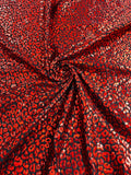 Foil leopard print on a stretch spandex fabric | New Creation Fabric & Foam - New Creations Fabric & Foam Inc