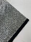 Foil leopard print on a stretch spandex fabric | New Creation Fabric & Foam - New Creations Fabric & Foam Inc