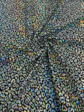 Foil leopard print on a stretch spandex fabric | New Creation Fabric & Foam - New Creations Fabric & Foam Inc