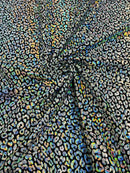Foil leopard print on a stretch spandex fabric | New Creation Fabric & Foam - New Creations Fabric & Foam Inc