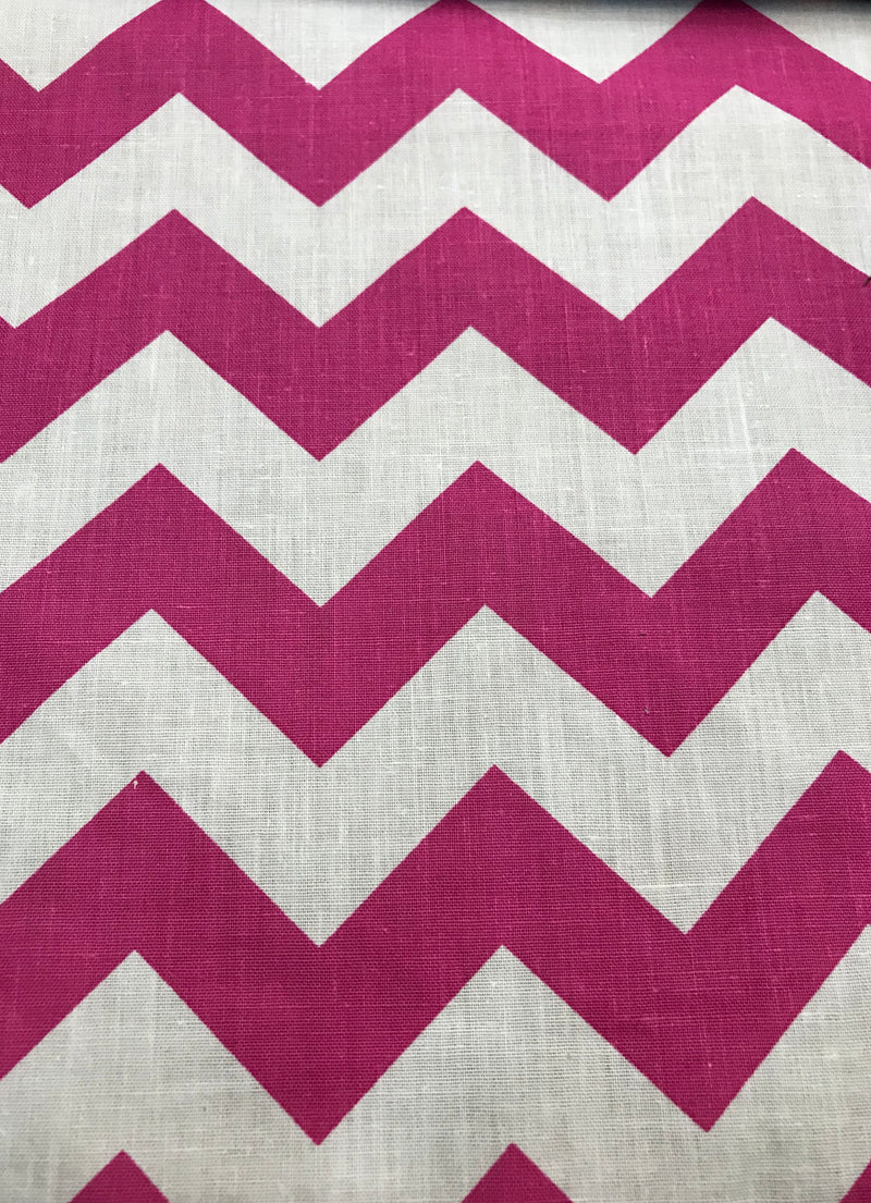 CHEVRON ZIG ZAG POLY COTTON (by the yard)