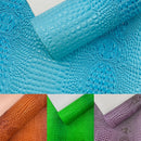 Glossy Two Tone Gator Fake Leather Upholstery, 3D Crocodile Skin Texture| New Creations Fabric & Foam Inc. - New Creations Fabric & Foam Inc