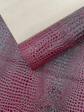 Glossy Two Tone Gator Fake Leather Upholstery, 3D Crocodile Skin Texture| New Creations Fabric & Foam Inc. - New Creations Fabric & Foam Inc