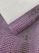 Glossy Two Tone Gator Fake Leather Upholstery, 3D Crocodile Skin Texture| New Creations Fabric & Foam Inc. - New Creations Fabric & Foam Inc