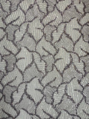 Heavy Beaded Leaf Design on a mesh | New Creation Fabric & Foam - New Creations Fabric & Foam Inc