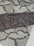 Heavy Beaded Leaf Design on a mesh | New Creation Fabric & Foam - New Creations Fabric & Foam Inc