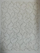 Heavy Beaded Leaf Design on a mesh | New Creation Fabric & Foam - New Creations Fabric & Foam Inc