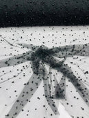 Heavy Scattered Pearls Studded Mesh Fabric| New Creations Fabric & Foam Inc. - New Creations Fabric & Foam Inc