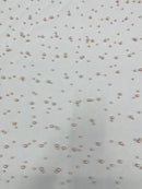 Heavy Scattered Pearls Studded Mesh Fabric| New Creations Fabric & Foam Inc. - New Creations Fabric & Foam Inc
