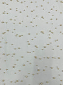 Heavy Scattered Pearls Studded Mesh Fabric| New Creations Fabric & Foam Inc. - New Creations Fabric & Foam Inc