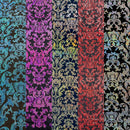 Holographic damask nylon spandex | New Creation Fabric & Foam - New Creations Fabric & Foam Inc