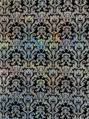 Holographic damask nylon spandex | New Creation Fabric & Foam - New Creations Fabric & Foam Inc