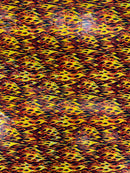 Holographic Flames Foil Printed Spandex Fabric (By The Yard) - New Creations Fabric & Foam Inc