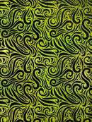 Holographic Foil Tribal Flame Design On A Stretch Velvet 58" Wide| New Creations Fabric & Foam Inc. - New Creations Fabric & Foam Inc