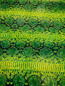 Holographic Snake Foil Printed Spandex Fabric (by the yard) - New Creations Fabric & Foam Inc