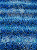 Holographic Snake Foil Printed Spandex Fabric (by the yard) - New Creations Fabric & Foam Inc