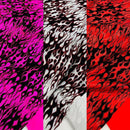 Hot Rod Tricot Holographic 4 Way Spandex with Black Red Flocking Flames Glitter Fabric - New Creations Fabric & Foam Inc