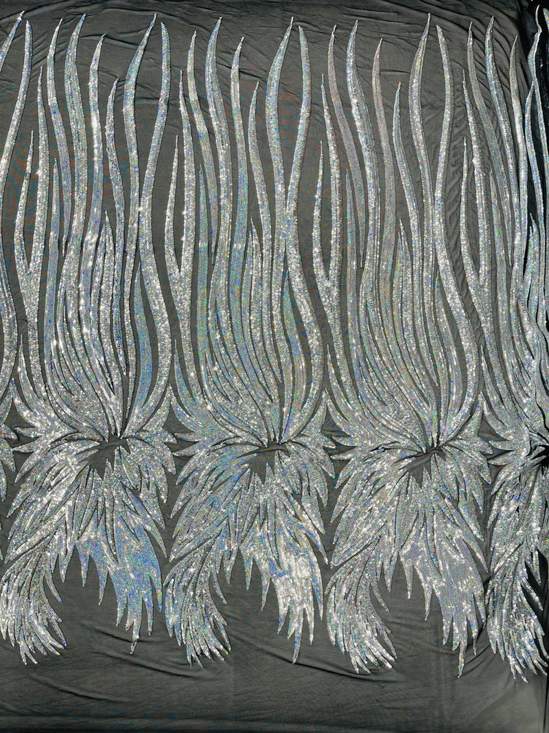 New!!! angel wings sequin design on a 4 way stretch mesh-prom-nightgown-by the yard-free shipping in the USA.