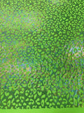 Leopard oil spill metallic print on a stretch nylon spandex| New Creations Fabric & Foam Inc. - New Creations Fabric & Foam Inc