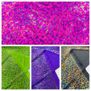 Leopard oil spill metallic print on a stretch nylon spandex| New Creations Fabric & Foam Inc. - New Creations Fabric & Foam Inc