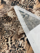 Leopard Print Power Mesh 58" Wide| New Creations Fabric & Foam Inc. - New Creations Fabric & Foam Inc