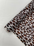Leopard print with foil stretch spandex fabric | New Creation Fabric & Foam - New Creations Fabric & Foam Inc