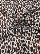 Leopard print with foil stretch spandex fabric | New Creation Fabric & Foam - New Creations Fabric & Foam Inc