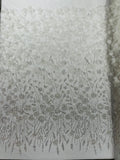 Luxury 3D Floral/Butterfly Beaded lace 54” Wide| New Creations Fabric & Foam Inc. - New Creations Fabric & Foam Inc