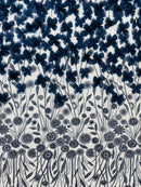 Luxury 3D Floral/Butterfly Beaded lace 54” Wide| New Creations Fabric & Foam Inc. - New Creations Fabric & Foam Inc