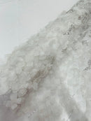 Luxury 3D Floral/Butterfly Beaded lace 54” Wide| New Creations Fabric & Foam Inc. - New Creations Fabric & Foam Inc