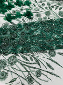 Luxury 3D Floral/Butterfly Beaded lace 54” Wide| New Creations Fabric & Foam Inc. - New Creations Fabric & Foam Inc