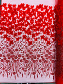 Luxury 3D Floral/Butterfly Beaded lace 54” Wide| New Creations Fabric & Foam Inc. - New Creations Fabric & Foam Inc
