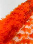 Luxury 3D Floral/Butterfly Beaded lace 54” Wide| New Creations Fabric & Foam Inc. - New Creations Fabric & Foam Inc