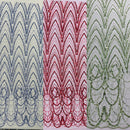 Luxury Chain Geometric Beaded Lace 54” Wide| New Creations Fabric & Foam Inc. - New Creations Fabric & Foam Inc