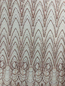 Luxury Chain Geometric Beaded Lace 54” Wide| New Creations Fabric & Foam Inc. - New Creations Fabric & Foam Inc