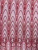 Luxury Chain Geometric Beaded Lace 54” Wide| New Creations Fabric & Foam Inc. - New Creations Fabric & Foam Inc