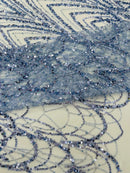 Luxury Chain Geometric Beaded Lace 54” Wide| New Creations Fabric & Foam Inc. - New Creations Fabric & Foam Inc