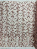 Luxury Chain Geometric Beaded Lace 54” Wide| New Creations Fabric & Foam Inc. - New Creations Fabric & Foam Inc