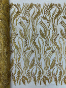 Luxury Festival Beaded Vine Lace Fabric| New Creations Fabric & Foam Inc. - New Creations Fabric & Foam Inc