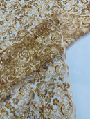 Metallic Corded Lace Design 54| New Creations Fabric & Foam Inc. - New Creations Fabric & Foam Inc