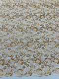 Metallic Corded Lace Design 54| New Creations Fabric & Foam Inc. - New Creations Fabric & Foam Inc