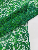 Metallic Corded Lace Design 54| New Creations Fabric & Foam Inc. - New Creations Fabric & Foam Inc