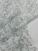 Metallic Corded Lace Design 54| New Creations Fabric & Foam Inc. - New Creations Fabric & Foam Inc